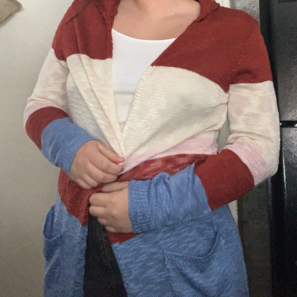 Colorful long cardigan